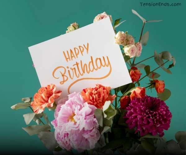 happy birthday images with flowers